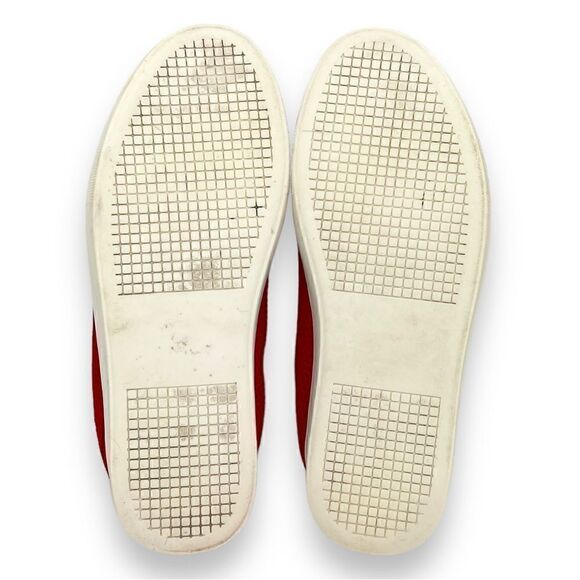Steve Madden Daray Red Knit Mesh Stretch White Platform Slip On Sneaker Size 6.5 - Picture 8 of 10